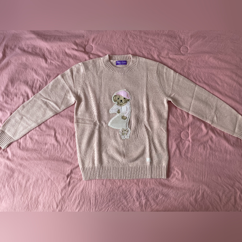 Pink Polo Ralph Lauren Bear Sweater